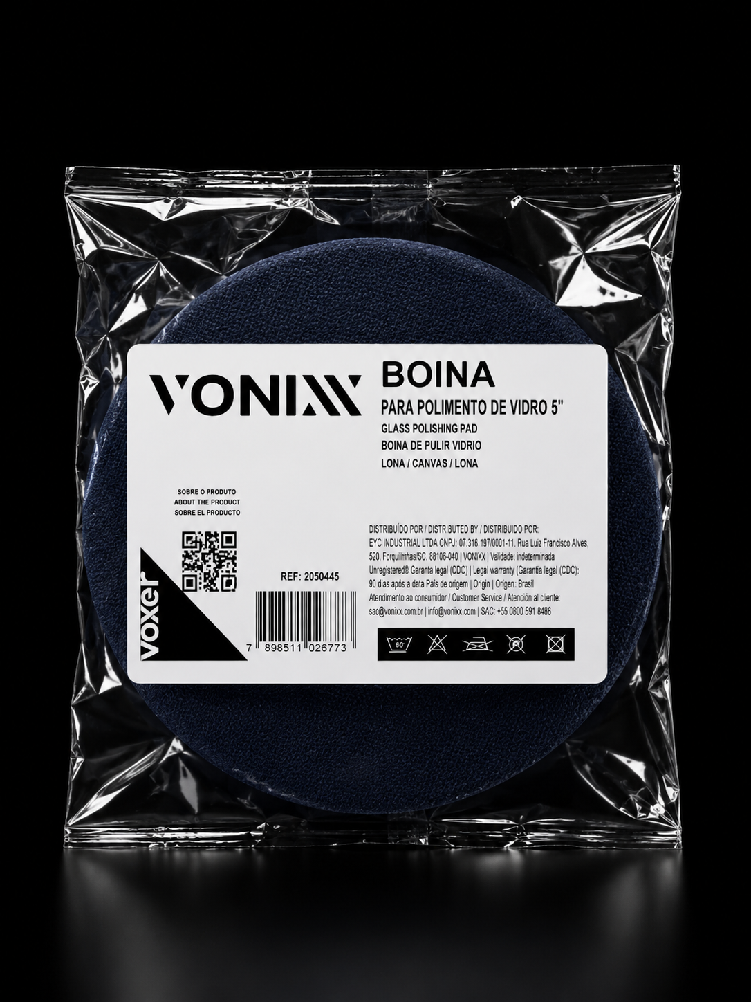 Boina para Pulimento de Vidrios Vonixx lona Voxer 5"