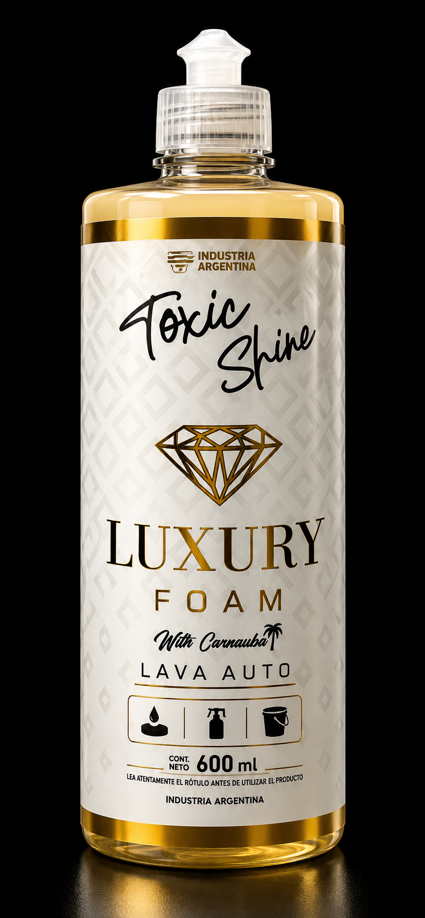 Shampoo Luxury Foam Toxic Shine Espuma Activa Carnauba 600ml